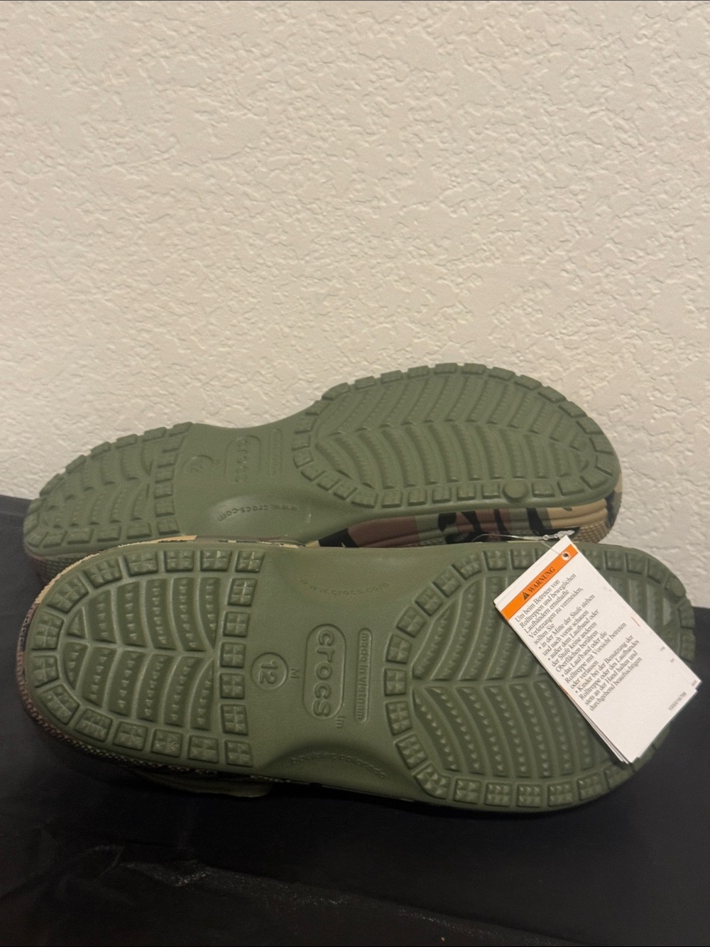 CROCS Camo Slip-On Clogs in Green and Brown - Picture 4 of 5